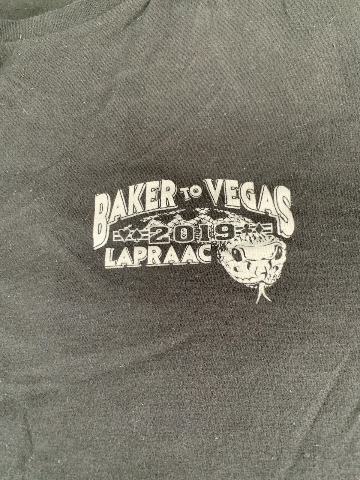 Baker to Vegas Shirt Mens 2XL Black 2019 Challenge Cup Relay LAPRAAC Running Tee