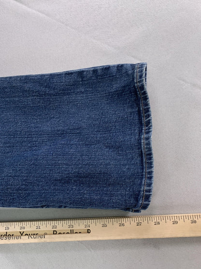 Arizona Jeans Mens 38x30 Blue Denim Original Bootcut Flex Distressed Pants 99
