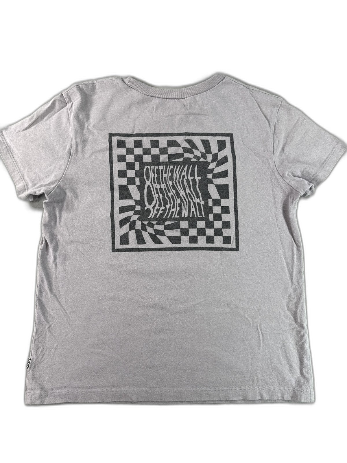 VANS Off The Wall Graphic Tee X SMALL Gray Cotton Crewneck Short Sleeve