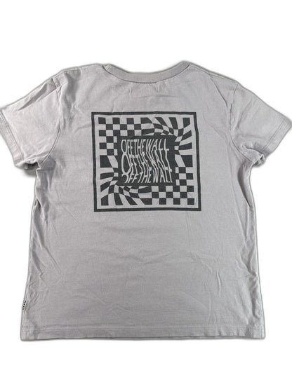 VANS Off The Wall Graphic Tee X SMALL Gray Cotton Crewneck Short Sleeve