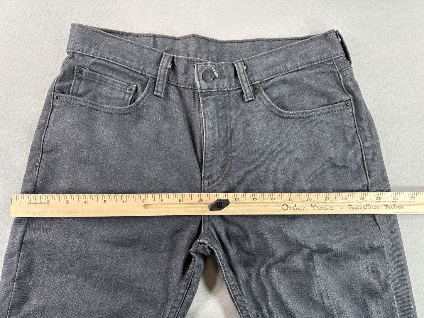 Levi's 511 Straight Leg Jeans 33 x 30 33x30 Gray Cotton Fit Denim Pants Made in