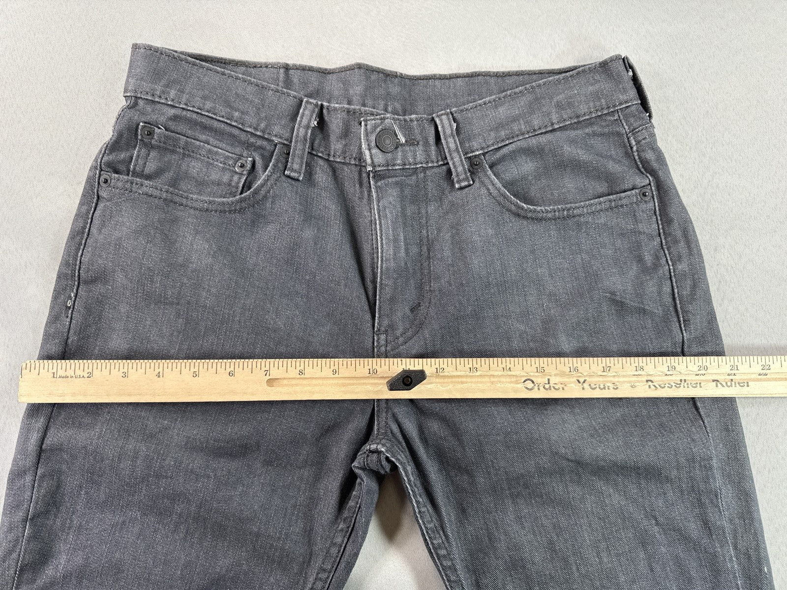 Levi's 511 Straight Leg Jeans 33 x 30 33x30 Gray Cotton Fit Denim Pants Made in