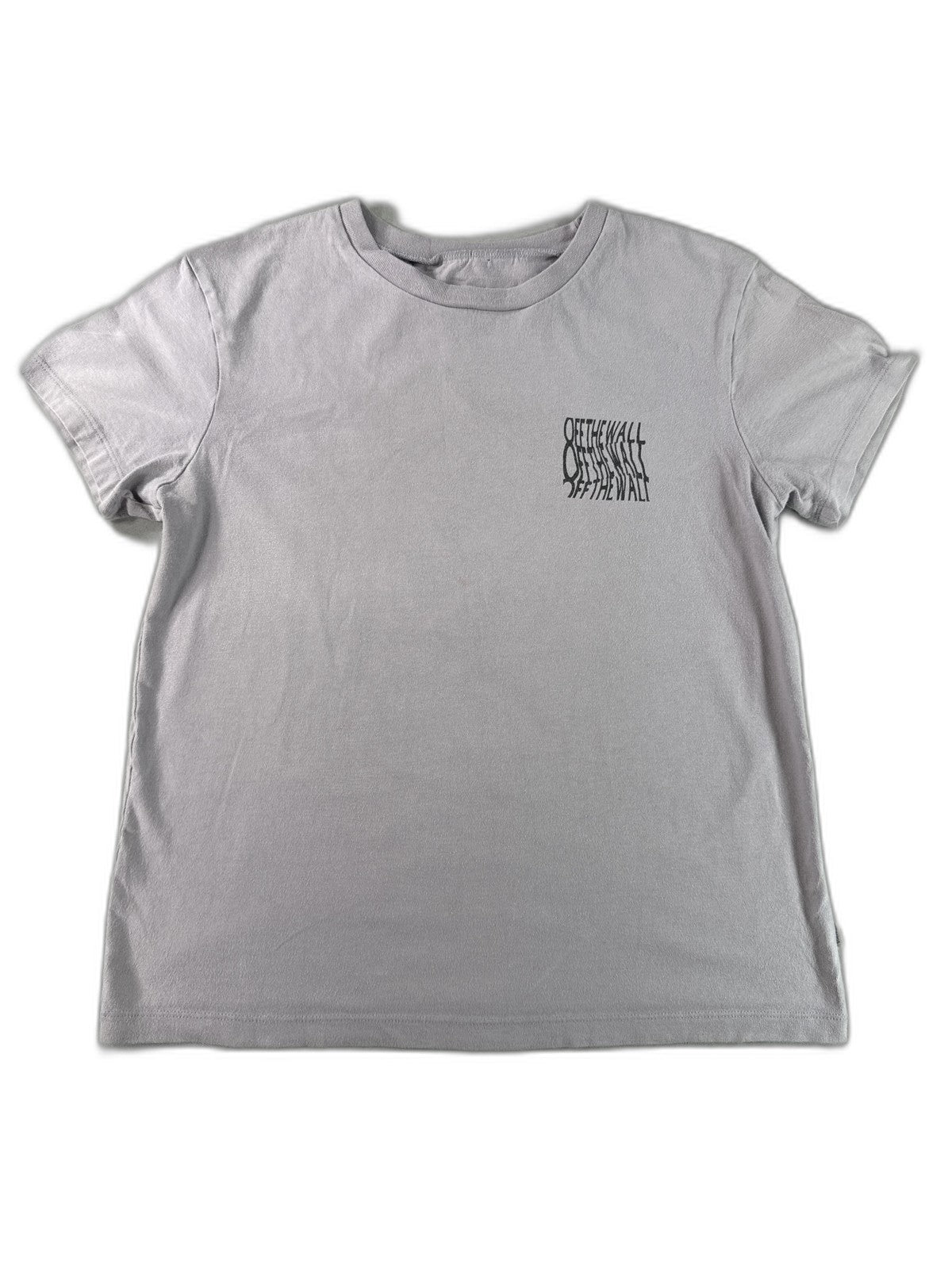 VANS Off The Wall Graphic Tee X SMALL Gray Cotton Crewneck Short Sleeve