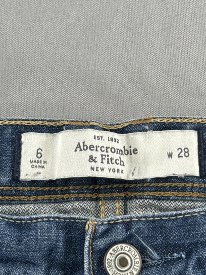 Abercrombie & Fitch Jeans Womens 6 W28 Distressed Selvedge Denim Straight Leg