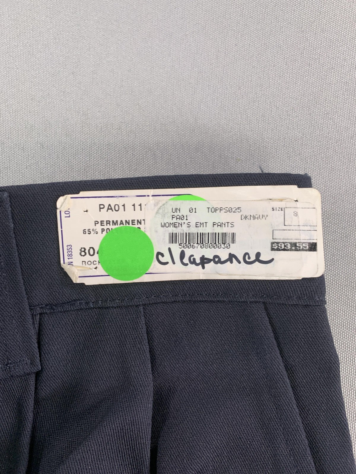 Topps EMT Pants Womens 8 Dark Navy Cargo Uniform Duty Work 65% Poly Cotton codes