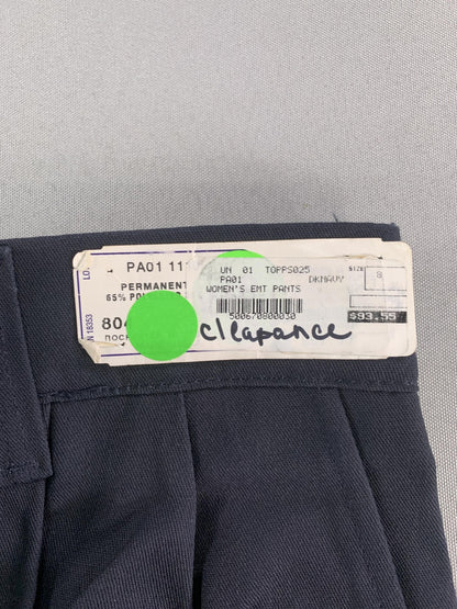 Topps EMT Pants Womens 8 Dark Navy Cargo Uniform Duty Work 65% Poly Cotton codes