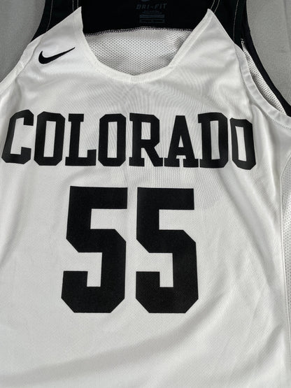 Nike Dri-Fit Colorado Buffaloes 55 Basketball Jersey M White Black NCAA Womens N