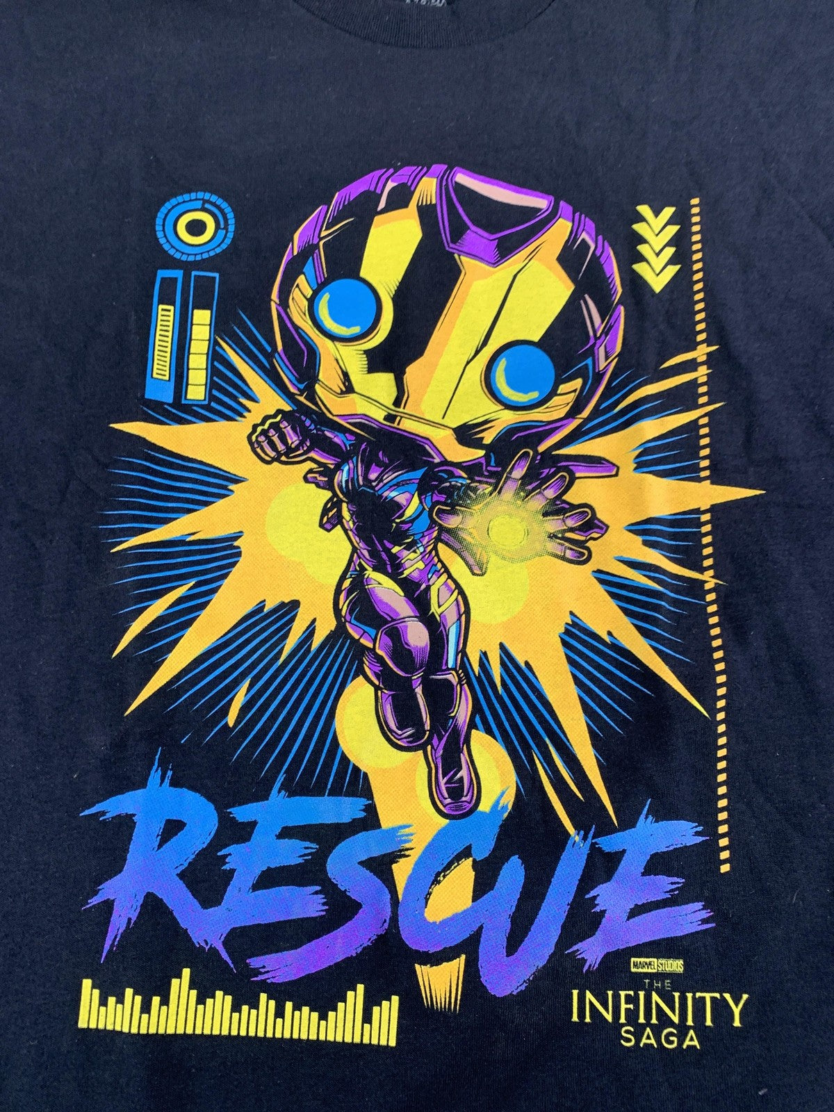 Marvel Shirt Mens 2XL Black Rescue The Infinity Saga Funko Pop Graphic Crewneck