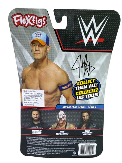 Mattel WWE FleXfigs Set 4 Cena Reigns Rollins Mysterio Action Figures kids NWT