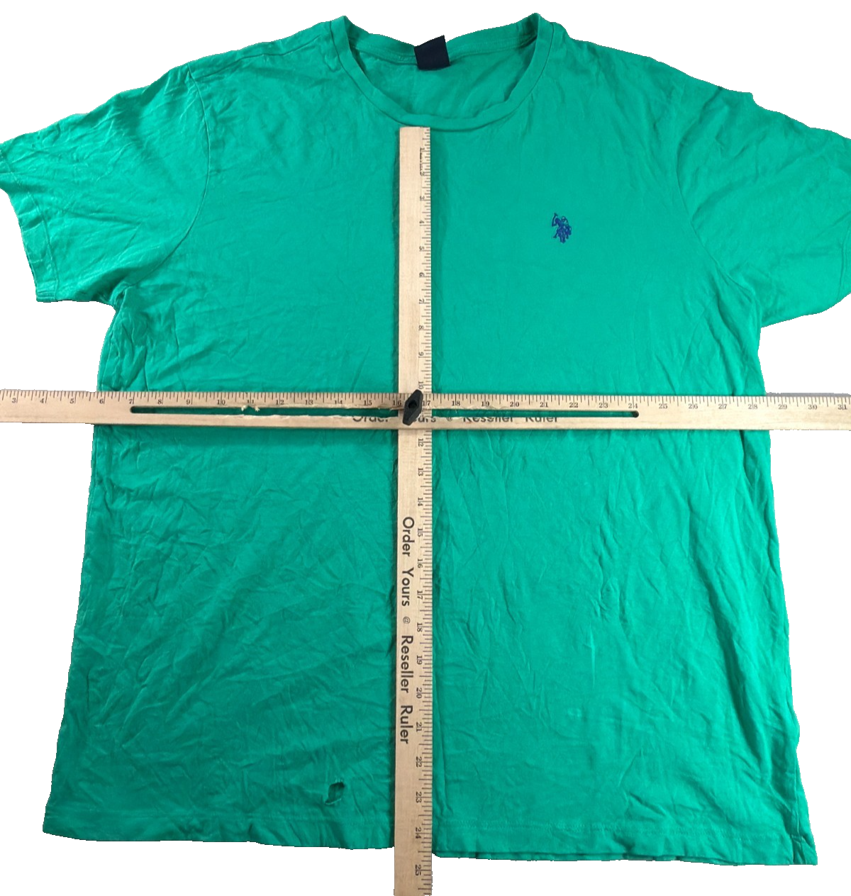 US Polo Assn Since 1890 Mens XL Green Crew Neck Tee Embroidered Logo AS-IS NWT