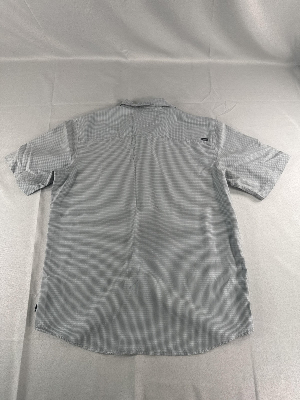 Rip Curl Shirt Mens Large Gray Short Sleeve Button Up Classic Fit Surf Casual