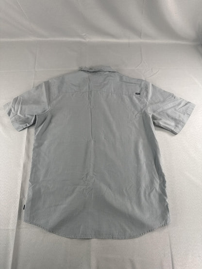 Rip Curl Shirt Mens Large Gray Short Sleeve Button Up Classic Fit Surf Casual