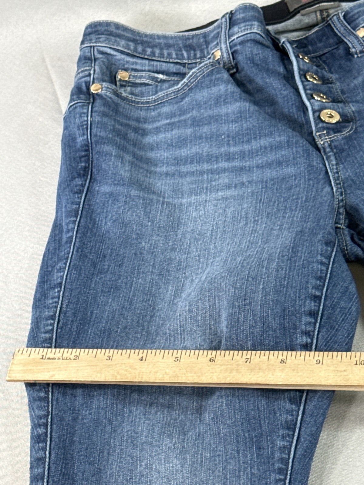 TORRID Mid Rise Skinny Jeans Womens 18R Blue Distressed Stretch Denim Cotton