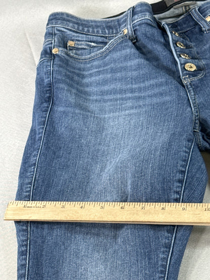 TORRID Mid Rise Skinny Jeans Womens 18R Blue Distressed Stretch Denim Cotton