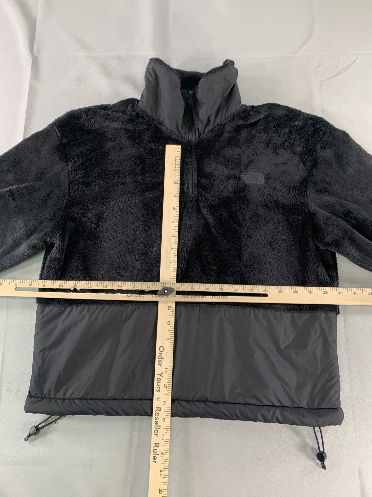 The North Face Pullover Womens Small Black Fleece Sherpa Quarter Zip Jacket 100