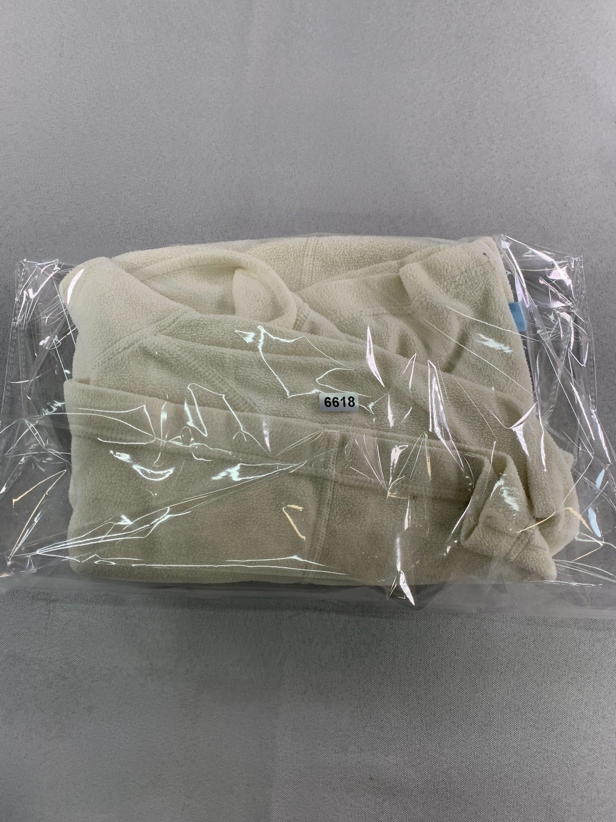 LL Bean Pullover Mens Medium Off White Fleece Half Zip Warm Lightweight Outdoors