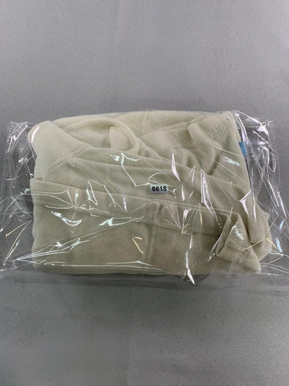 LL Bean Pullover Mens Medium Off White Fleece Half Zip Warm Lightweight Outdoors
