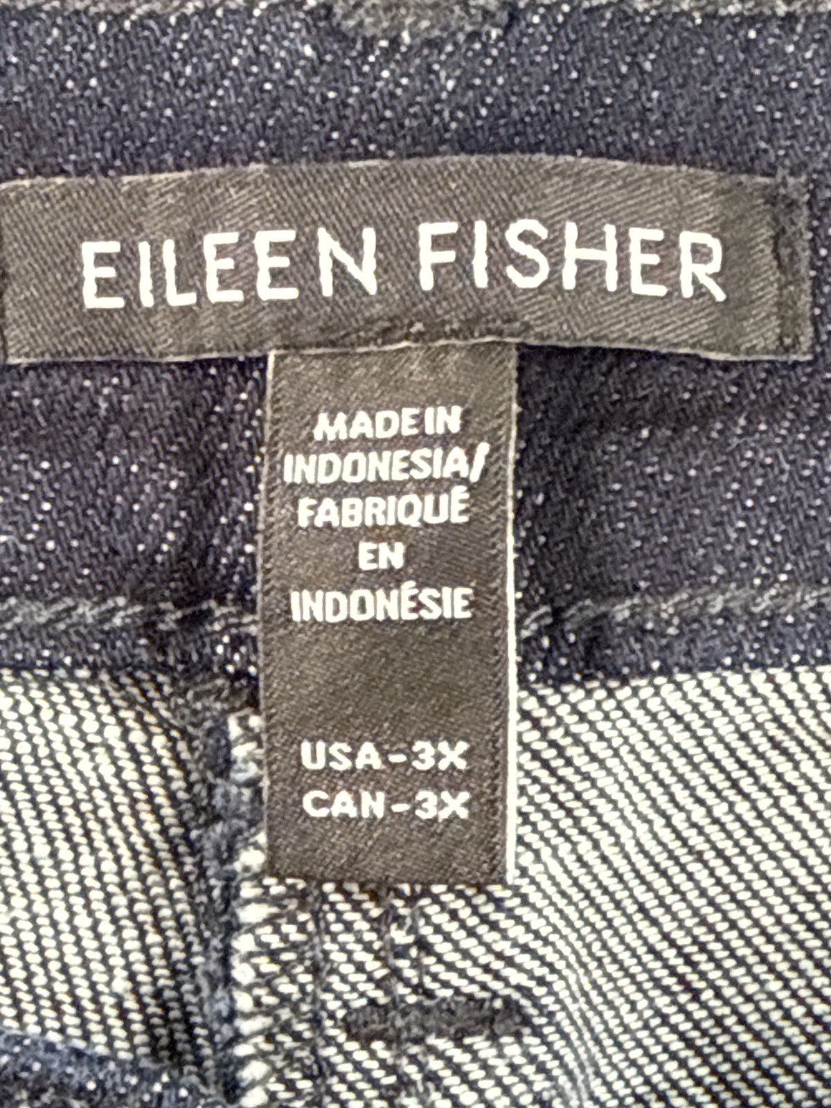 EILEEN FISHER Denim Shorts USA 3X CAN Dark Blue Regular Fit Pocketed Zipper Jean