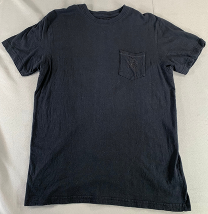 Beverly Hills Polo Club Men’s T-Shirt L Black Chest Pocket Logo 100% Cotton