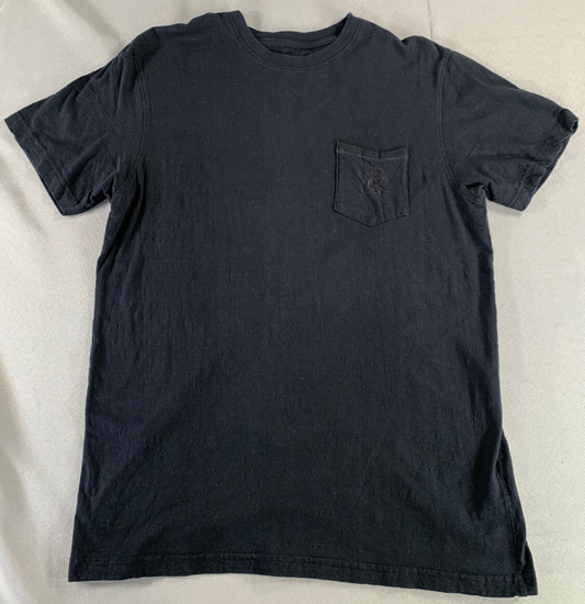 Beverly Hills Polo Club Men’s T-Shirt L Black Chest Pocket Logo 100% Cotton