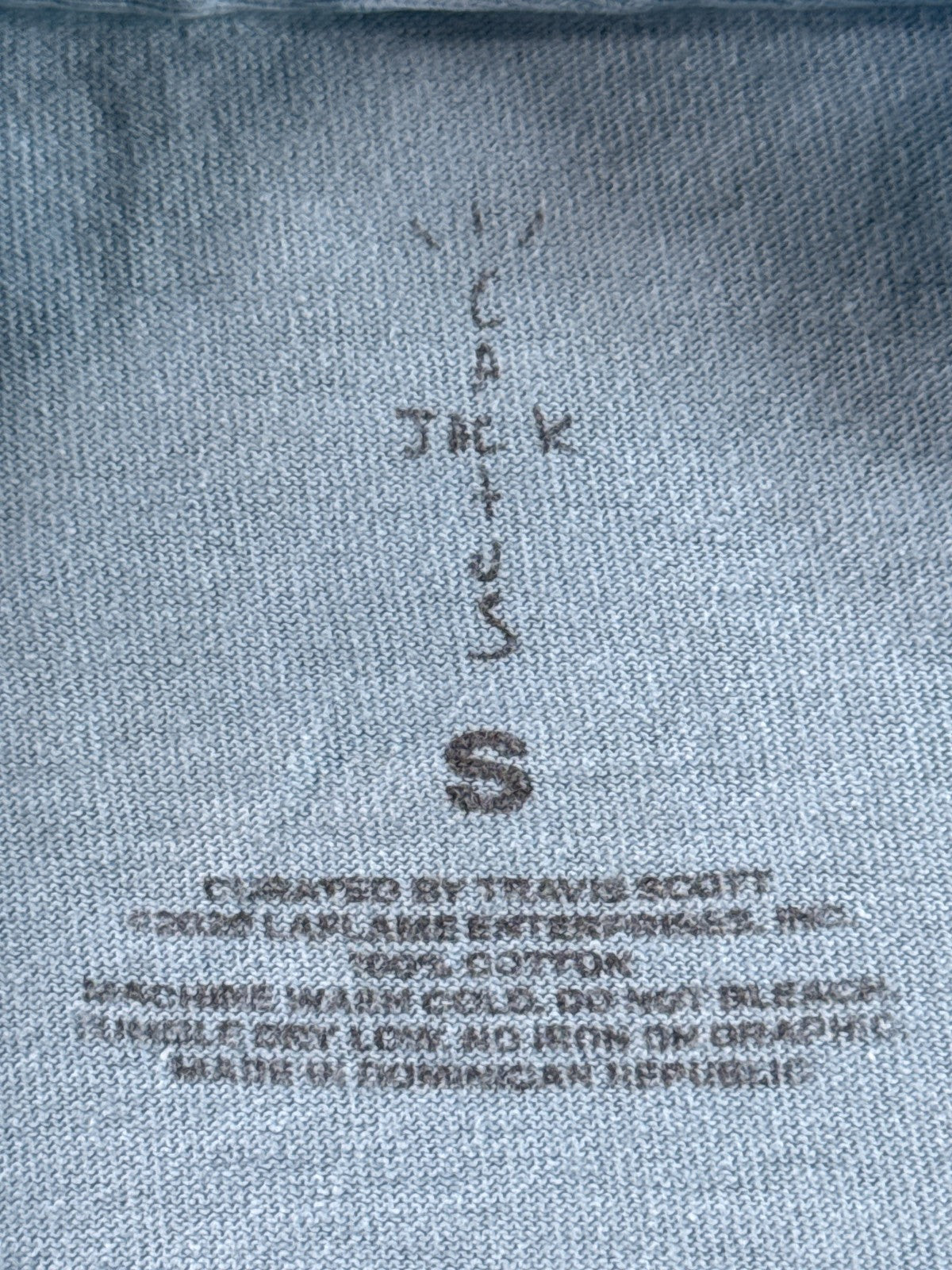 Cactus Jack Together Earth Day Environmental Graphic Print Tee S Blue 100%