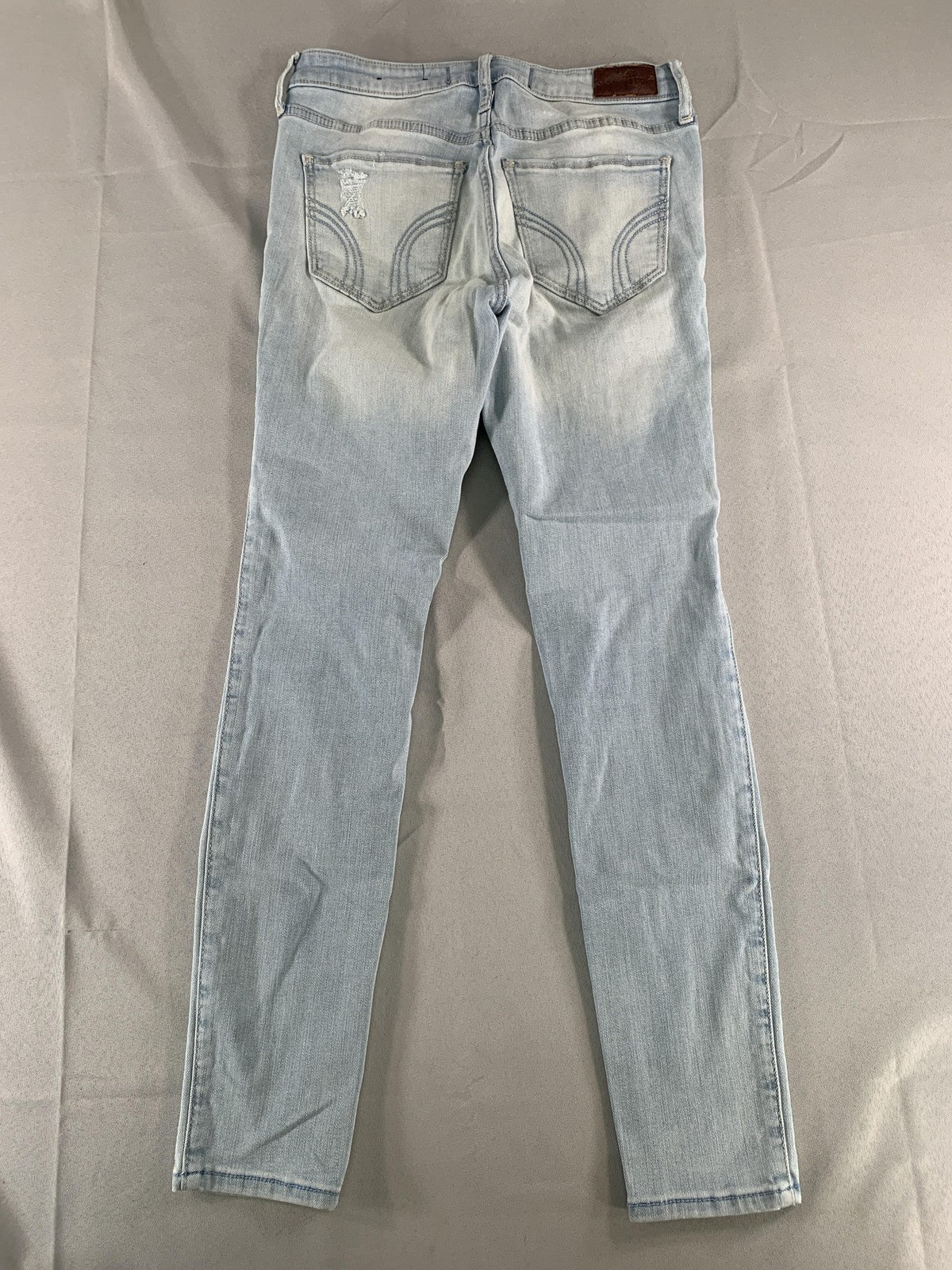 Hollister Jeans Womens 28 Light Blue High-Rise Super Skinny Distressed Ripped 7R