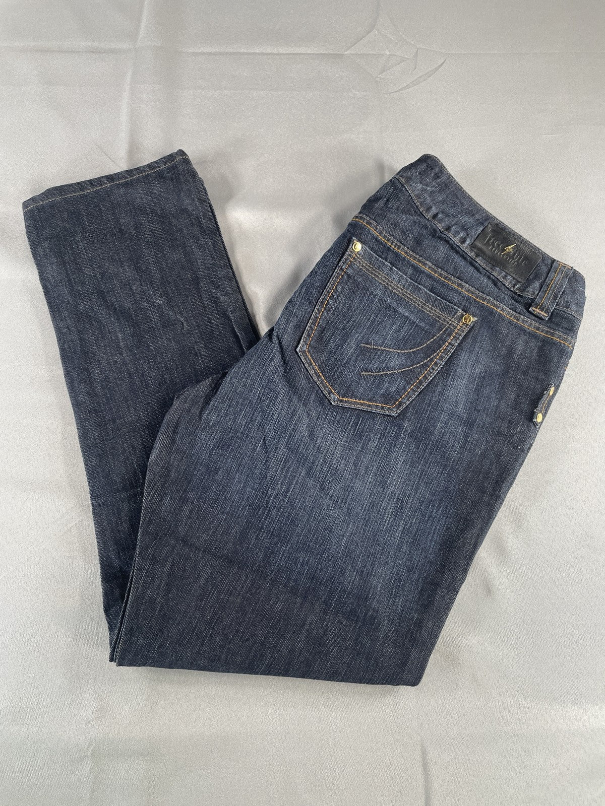 Freestyle Revolution Jeans Womens 22 Blue Bowie Sand Stretch Denim Straight Leg
