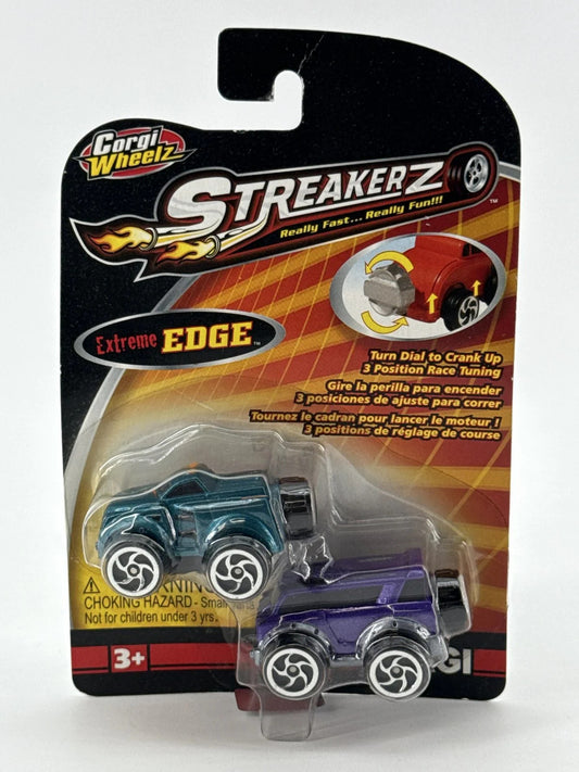 Corgi Wheelz Streakerz Extreme EDGE 2-Pack Motorized Diecast Cars Apparel NWT