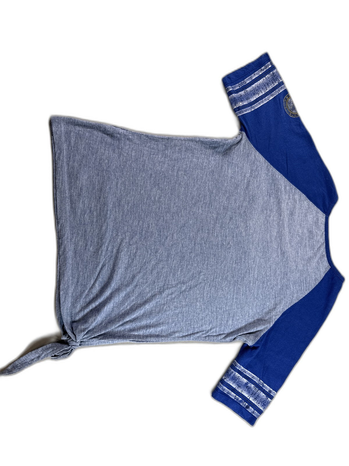 Majestic St. Louis Blues NHL Raglan Tee L Short Sleeve L/G/G Gray Cotton Womens