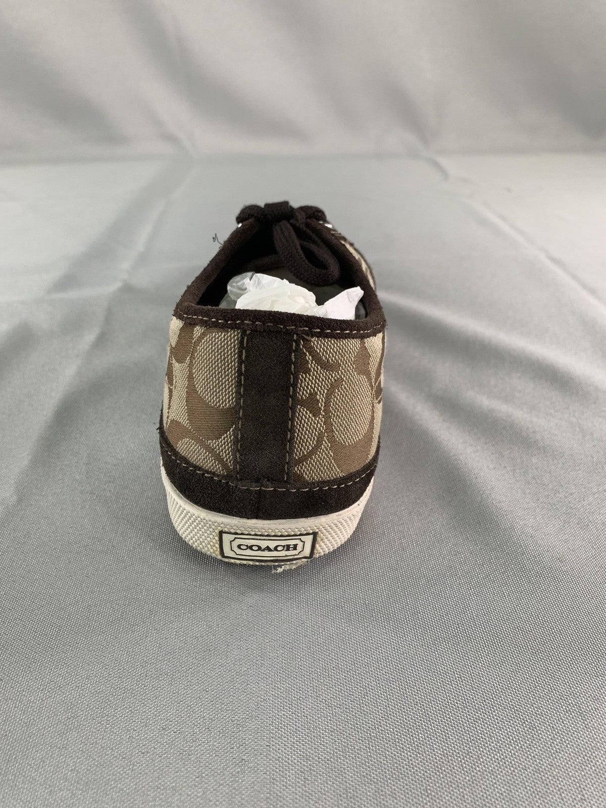 Coach Shoes Womens Size 8 Brown Signature Canvas Brad Lace Up Sneakers Unbranded