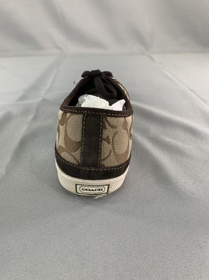 Coach Shoes Womens Size 8 Brown Signature Canvas Brad Lace Up Sneakers Unbranded