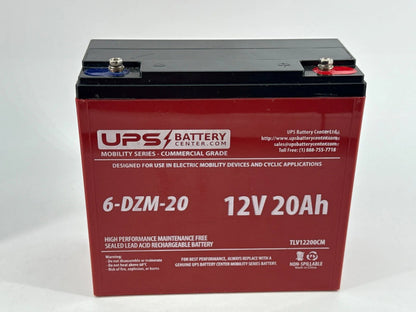 UPS Battery 6-DZM-20 12V 20Ah SLA Mobility Scooter E Bike Rechargeable Cell