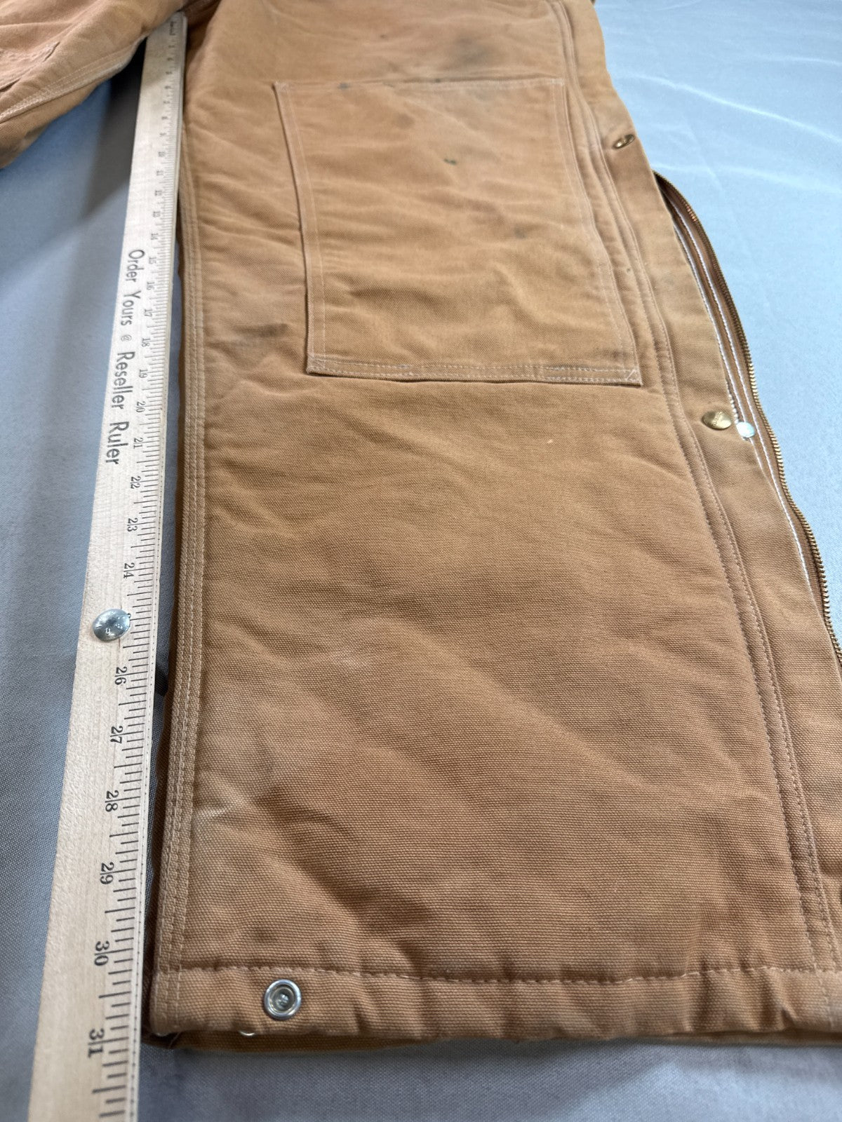 Carhartt R38 BRN Brown Duck Bib Overalls Quilt Lined USA Workwear 40x32