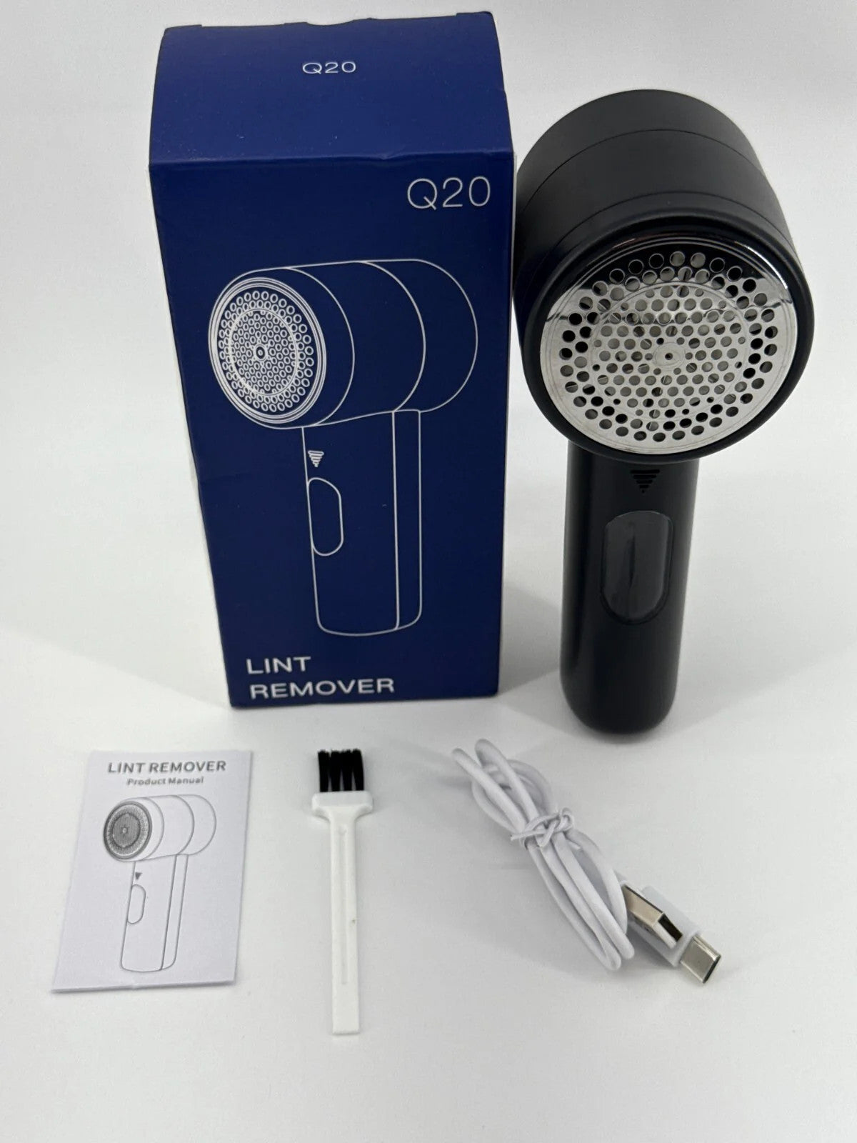 Q20 Electric Fabric Shaver Lint Remover USB Rechargeable Portable Defuzzer Tool