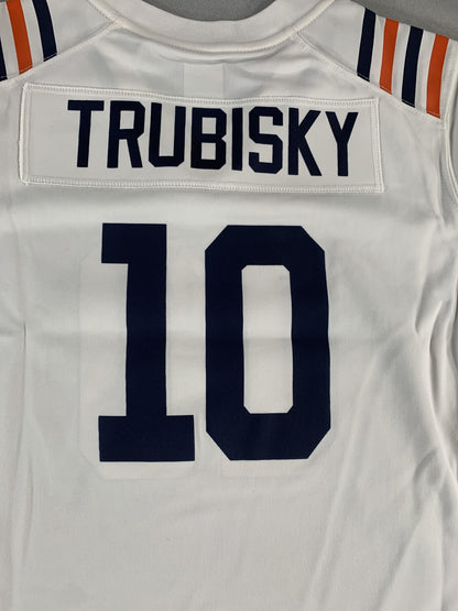Chicago Bears Jersey Womens Small NFL Football Nike Trubisky 100th Anniversary