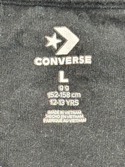 Converse All Star Chuck Taylor Graphic Tee L Black Cotton Crewneck Short
