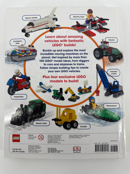 LEGO Amazing Vehicles Book w/ 61 Pcs Build Set DK 2020 Steam Train Jet Truck USE