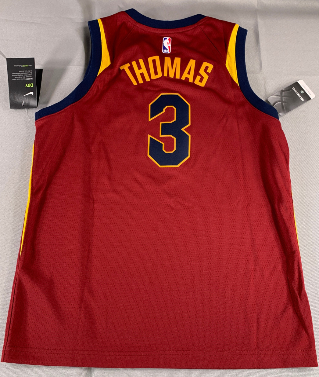 Nike NBA Isaiah Thomas Cleveland Cavaliers Jersey Red Gold Dri-Fit Youth L NWT