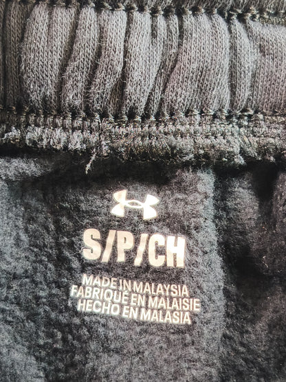 Under Armour Joggers Pants S S/P/CH Black Fleece Regular Fit Elastic Waist