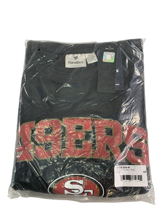 San Francisco 49ers Shirt Mens 4XL Black NFL Football Long Sleeve Thermal Crew