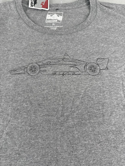 IndyCar Shirt Womens XL NTT IndyCar Series Race Car Graphic Soft Tee Racing Gray