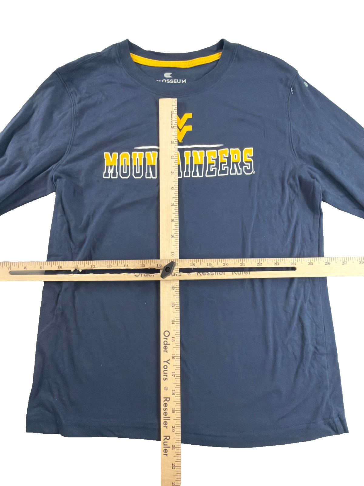 West Virginia Mountaineers Long Sleeve T-Shirt Youth L 16-18 Colosseum Navy WVU