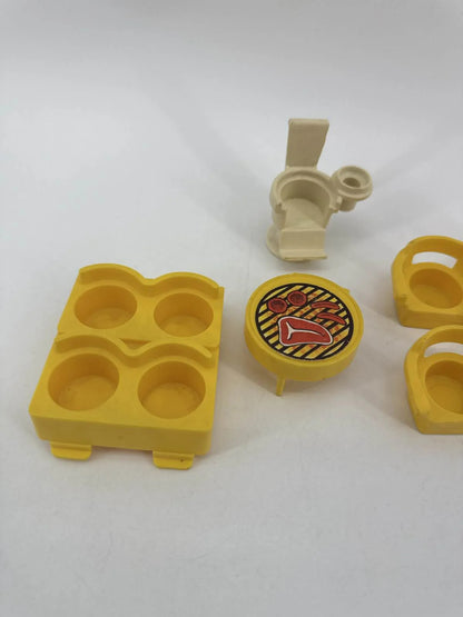 Fisher Price Little People Yellow Furniture Chairs Grill Toilet Set Unbranded