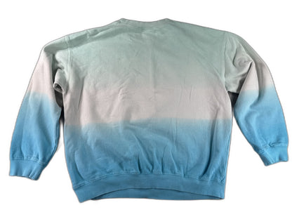 Disney Mickey Mouse World Sweatshirt L Blue 100% Cotton Pullover All Over