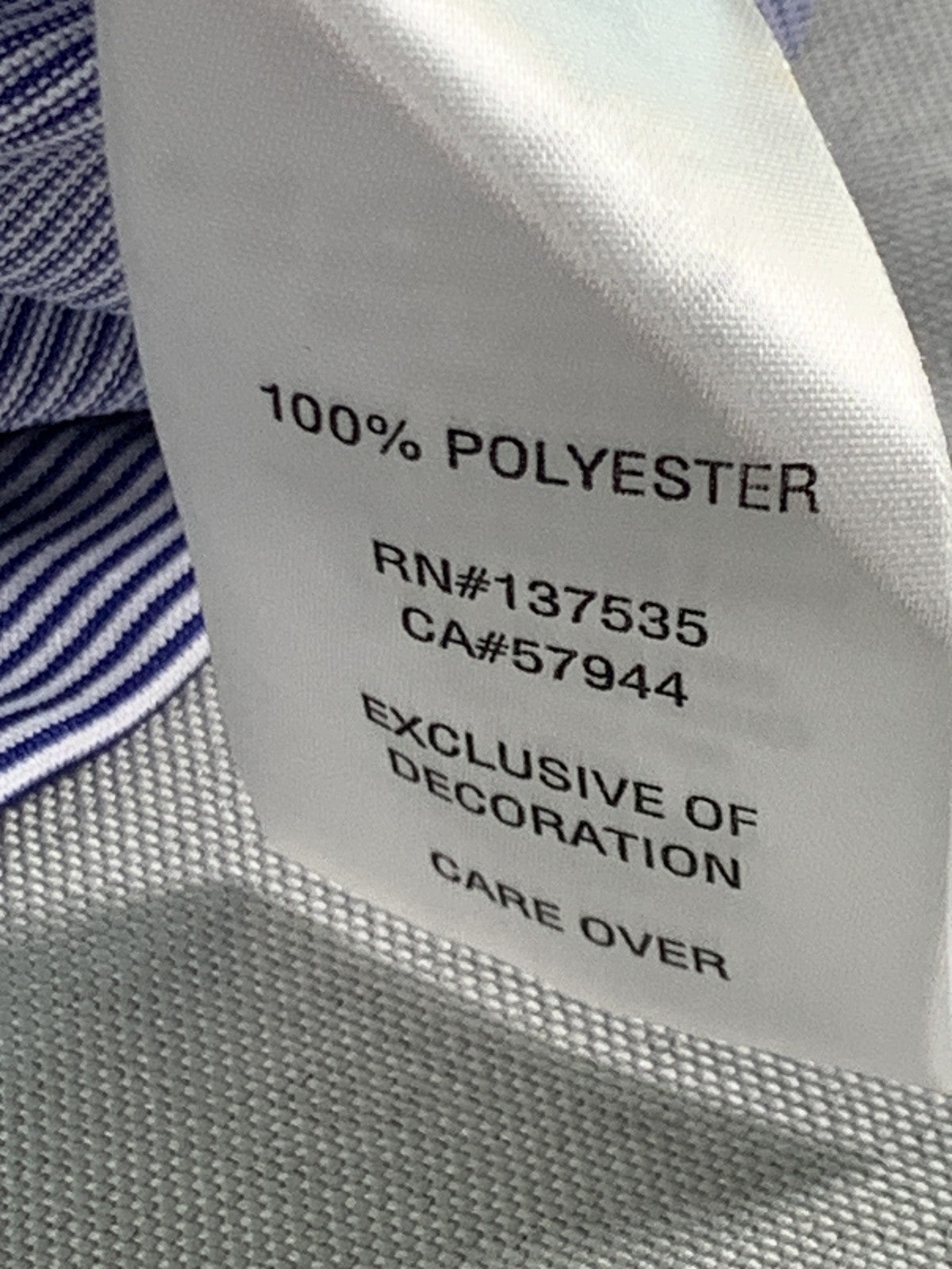 Ahead Polo Shirt Mens XL Blue White Striped Golf SRC Embroidered Performance 100