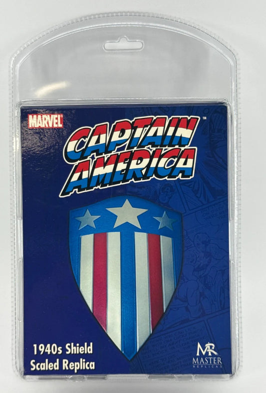Captain America 1940s Shield Replica 1:6 Die-Cast Marvel Master NIB Display 1818