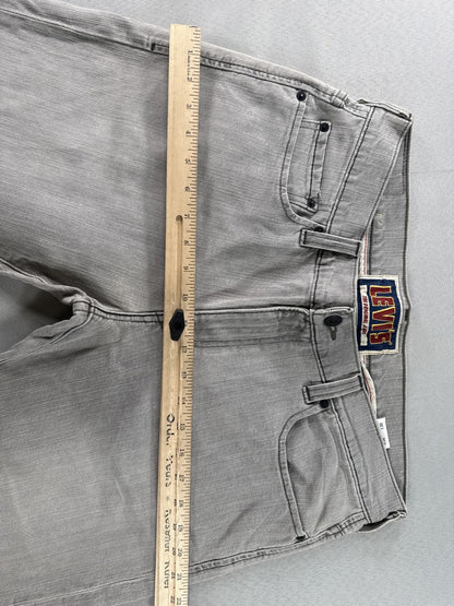 Levi's Straight Leg Jeans W36 L32 Gray Cotton Spandex Classic Fit Pockets