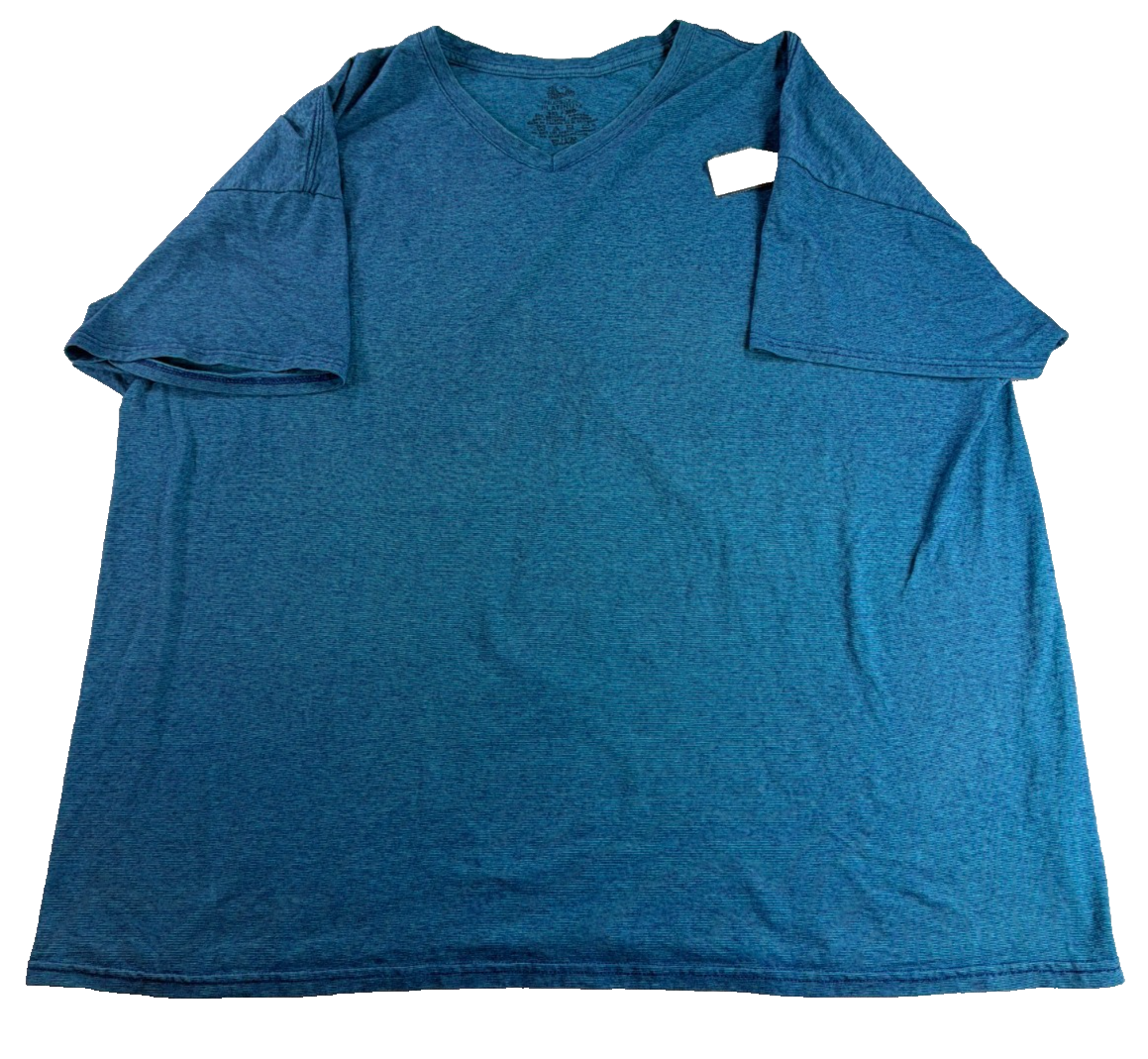 Fruit of the Loom Platinum V-Neck T-Shirt Mens 3XL Heather Blue 60/40 Cotton