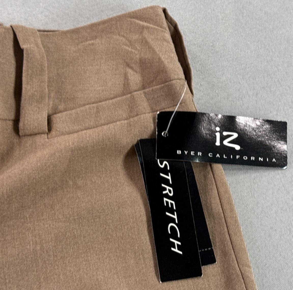 IZ Byer California Dress Pants Womens 1 Camel Bootcut Career Stretch Slacks