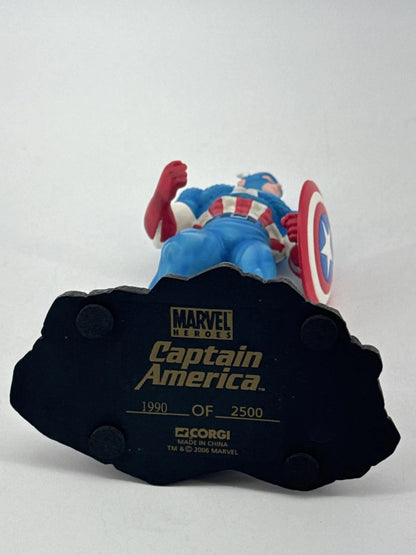 Corgi Marvel Heroes Captain America 1:12 Scale Hand Painted Metal Statue 112 NWT